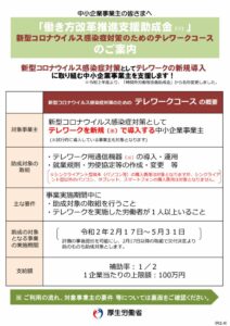 テレワーク助成金（厚労省）のサムネイル